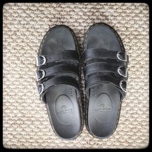 Dr Martens Black Women's Triple Strap Platform Sandals Size US 11